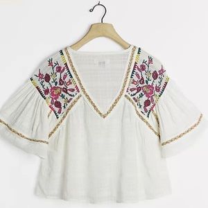 Pilcro Cera Embroidered Blouse, Size S
